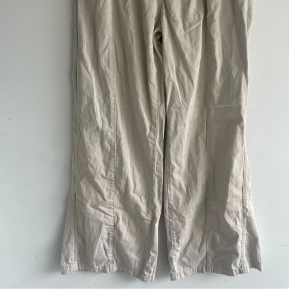 Free People We the Free Khaki High Waist Drawstring Wide Leg Pants 22456 - Picture 7 of 13